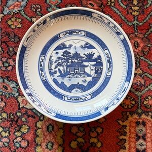 Blue and White Vintage Compote Dish